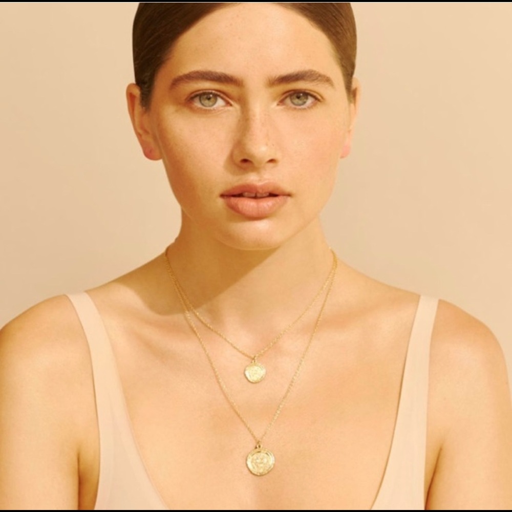 Amber Sceats Double Coin Necklace